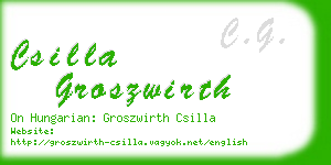 csilla groszwirth business card